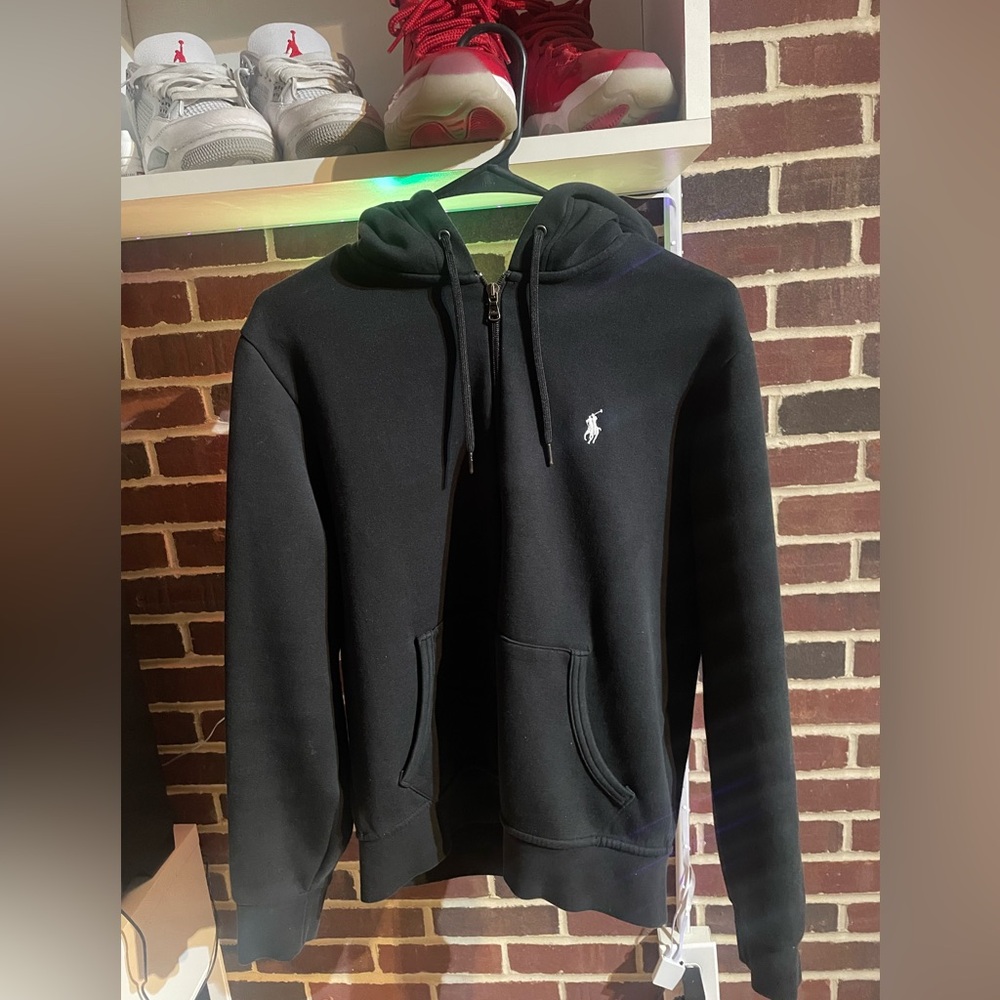 Black polo zip up